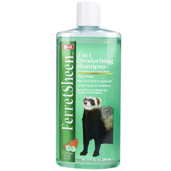 Ferretsheen Deodorizing Shampoo. Шампунь-дезодорант для хорьков с маслом жожоба и алое, 295 мл. 8in1 (8в1)